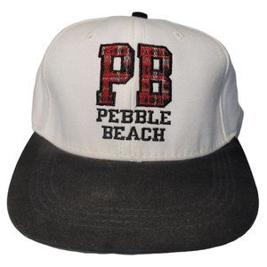 Pebble Beach ACTWU Hat Baseball Cap White Black Red PB Casual